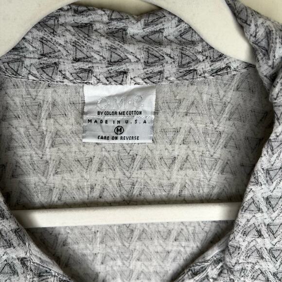 C. M. C. by Color Me Cotton Size Medium tunic length Button up top 3/4 sleeve - Picture 8 of 8